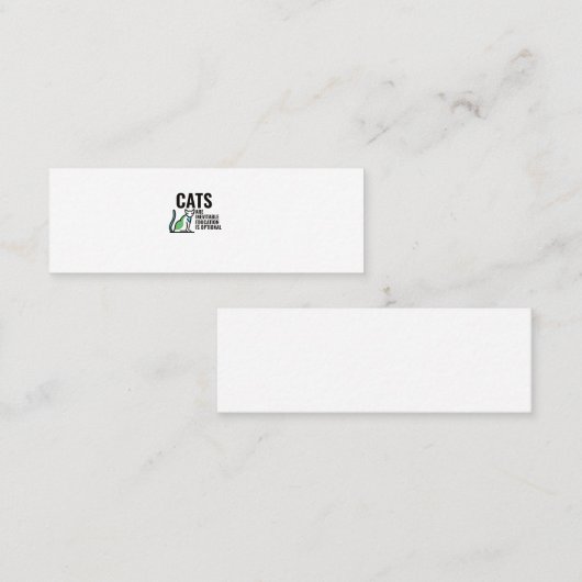猫は必ず教育を受ける スキニー名刺 (正面/裏面)
