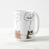 猫は愛してるネズミ コーヒーマグカップ (正面右)