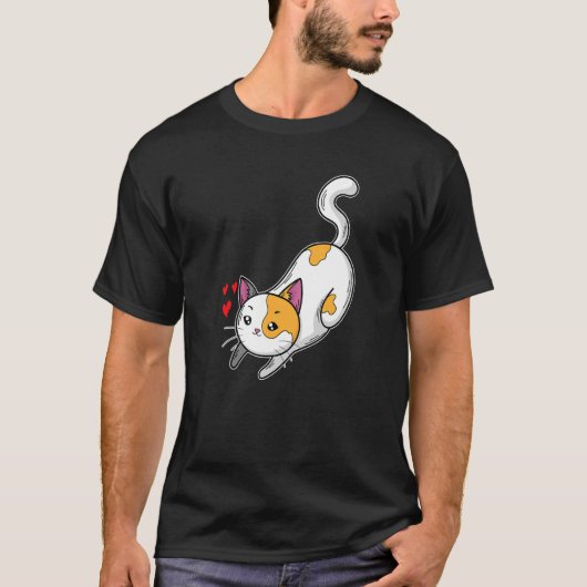 猫は愛人と主人を愛する Tシャツ (正面)