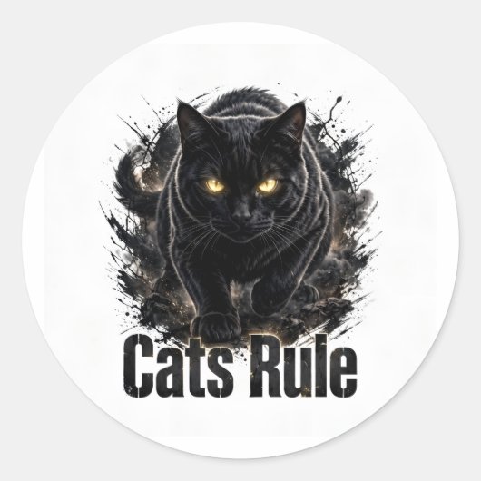 猫は支配する ステッカー (正面)