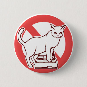 猫は日本のコンピュータを再調節します 缶バッジ