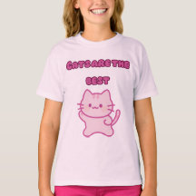 猫は最高にかわいいピンクの猫のかわいいTシャツ|