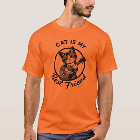 猫は最高の友人のTシャツ Tシャツ (正面)