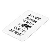 猫は最高の..かわいいプレゼント猫好き マグネット (左側)