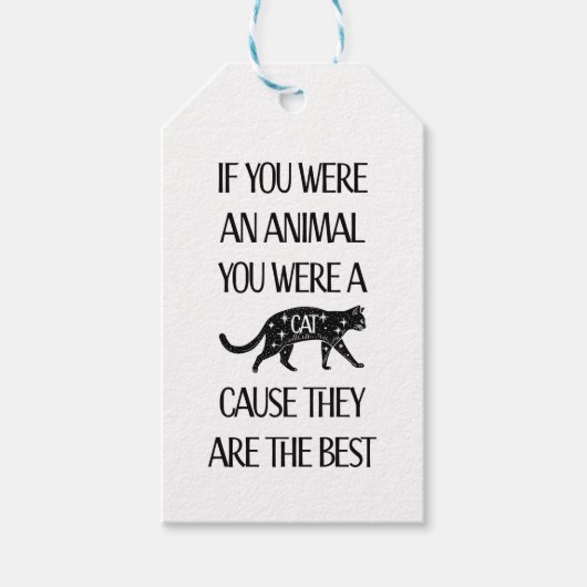 猫は最高の..完璧なラベル猫好き ギフトタグ (正面)