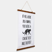 猫は最高の..猫好きに最適 吊り下げ型タペストリー (傾斜あり)