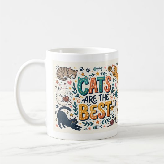 猫は最高 コーヒーマグカップ (左)