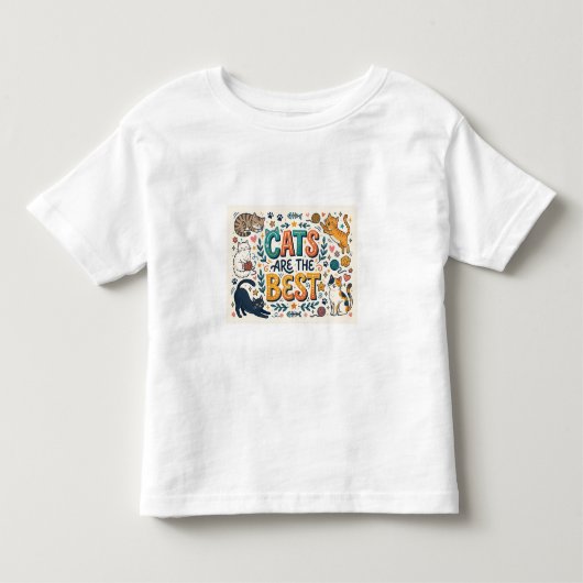 猫は最高 トドラーTシャツ (正面)