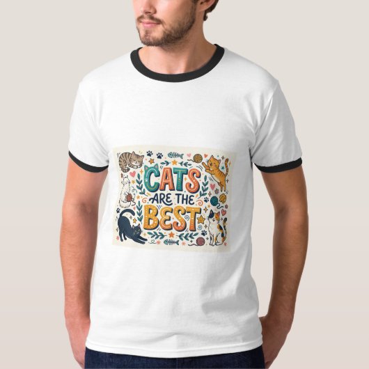 猫は最高 Tシャツ (正面)