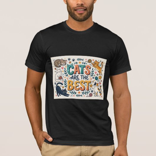 猫は最高 Tシャツ (正面)