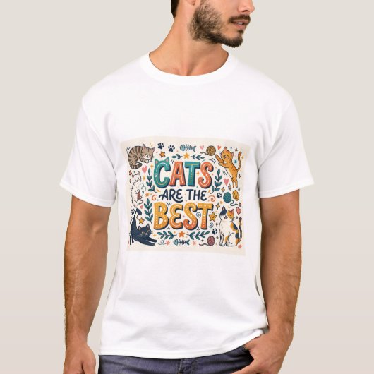 猫は最高 Tシャツ (正面)