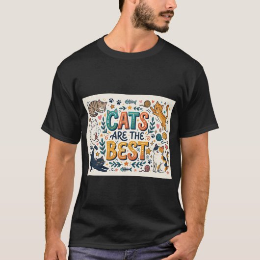 猫は最高 Tシャツ (正面)