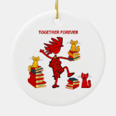 猫は本が大好き セラミックオーナメント (裏面)