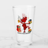 猫は本が大好き タンブラーグラス (正面)