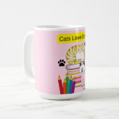 猫は本が好き コーヒーマグカップ (正面左)