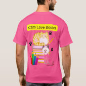 猫は本が好き Tシャツ (裏面)
