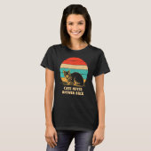 猫は決して猫のジョークに答えない子猫パン猫モ Tシャツ (正面フル)