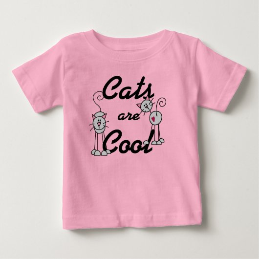 猫は涼しいTシャツおよびギフトです ベビーTシャツ (正面)