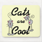 猫は涼しいTシャツおよびギフトです マウスパッド (正面)