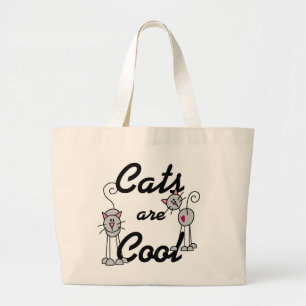 猫は涼しいTシャツおよびギフトです ラージトートバッグ