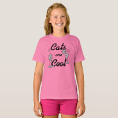 猫は涼しいTシャツおよびギフトです Tシャツ (正面フル)