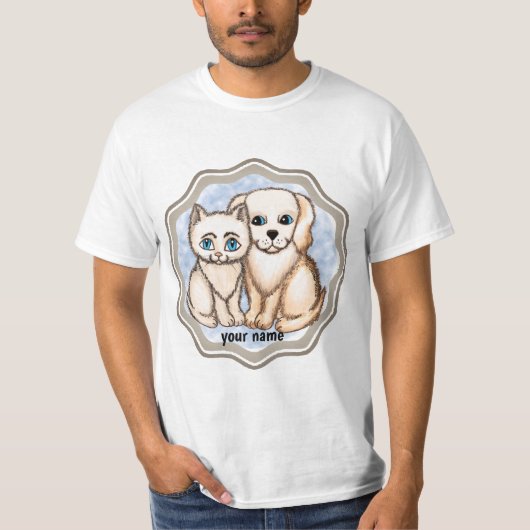 猫は犬が好き Tシャツ (正面)