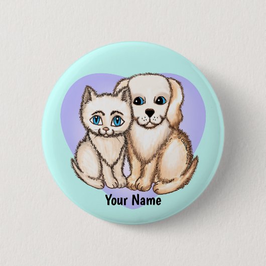 猫は犬が好き TBA   缶バッジ (正面)