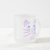 猫は独りぼっちだ フロストグラスマグカップ (正面右)