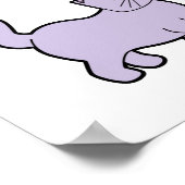 猫は猫の絵おもしろいことわざ ポスター (角)