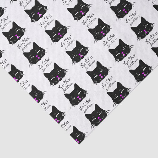 猫は猫の鳴き声を言います!  かわいくフランスのな子ネコの漫画 薄葉紙 (詳細)