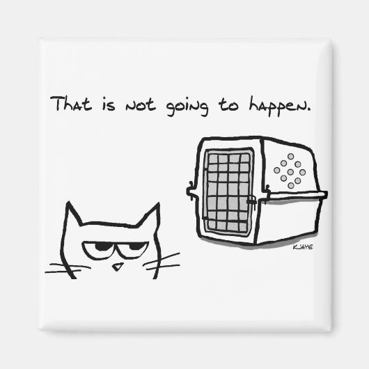 猫は獣医に行かないだろう マグネット (正面)