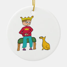 猫は王様を見るかもしれない セラミックオーナメント