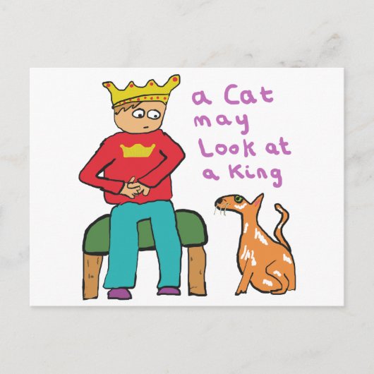 猫は王様を見るかもしれない ポストカード (正面)