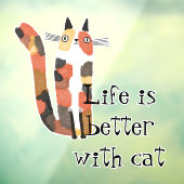 猫は生きがいが好い ウィンドウサイン (シート3)