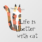 猫は生きがいが好い ウィンドウサイン (シート)