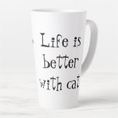 猫は生きがいが好い カフェラテマグ (右アングル)