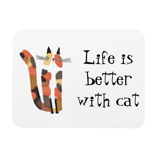 猫は生きがいが好い マグネット (横)