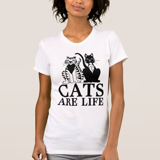 猫は生きとし Tシャツ (正面)