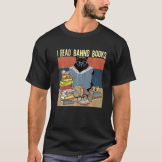 猫は発禁本を読む 面白い本の虫 読書B Tシャツ