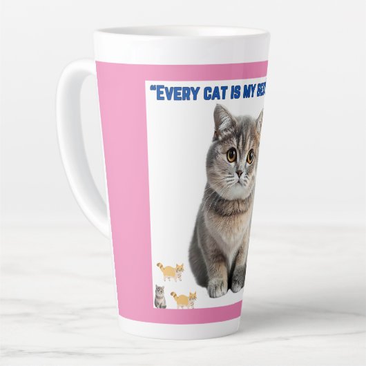 猫は皆僕の最高の友だ カフェラテマグ (左アングル)