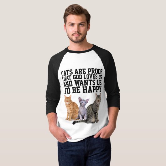 猫は神が私たちに猫Tシャツを愛してくれている証しだ Tシャツ (正面フル)