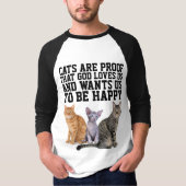 猫は神が私たちに猫Tシャツを愛してくれている証しだ Tシャツ (正面)