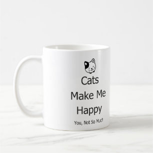 猫は私に幸せにおもしろマグカップそんなに作ります コーヒーマグカップ