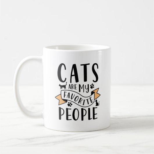 猫は私のお気に入りの人 コーヒーマグカップ (左)
