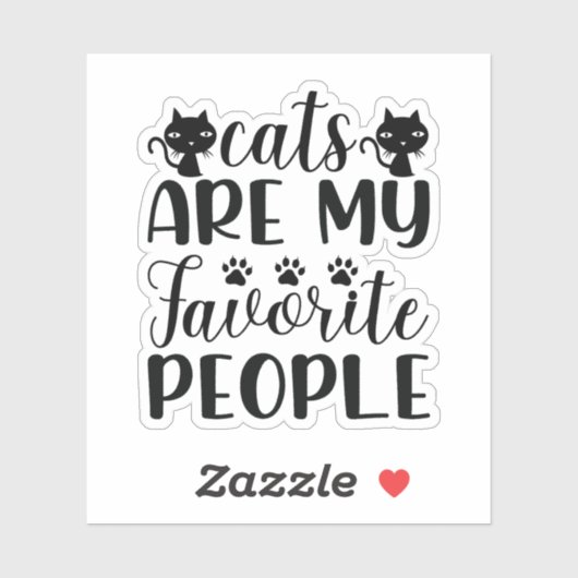 猫は私のお気に入りの人 シール (シート)