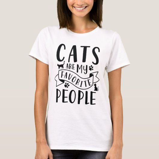 猫は私のお気に入りの人 Tシャツ (正面)