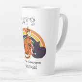 猫は私のお気に入りの民だ！ カフェラテマグ (右アングル)