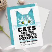 猫は私のお気に入りの猫 |おもしろいモダンパーティー誕生日 シーズンカード