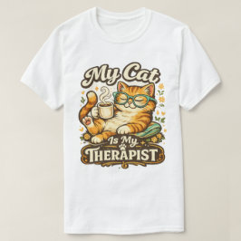猫は私のセラピストTシャツ Tシャツ