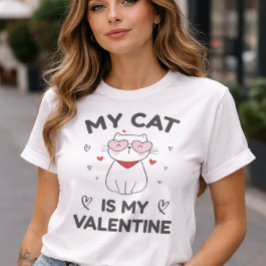 猫は私のバレンタイン かわいい猫好き 子猫 楽しい Tシャツ